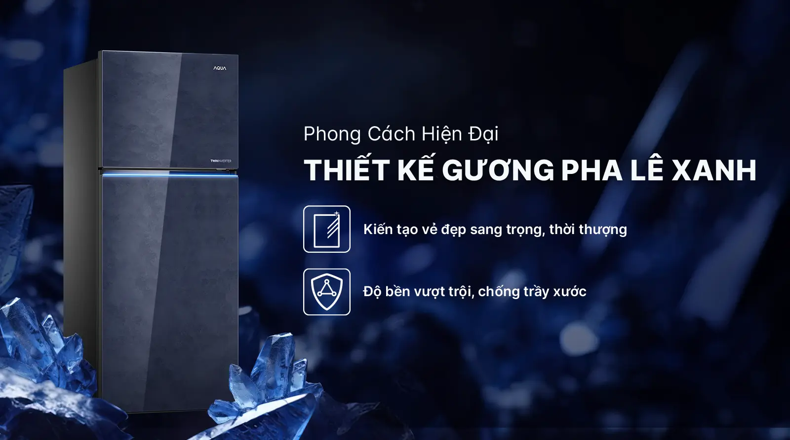 Tủ lạnh Aqua 455 lít Inverter AQR-TA518FA(GL)U1